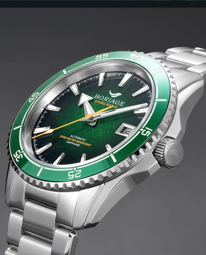 BORIAGE Fully automatic mechanical diving watch, 200m Water Resistance Miyuda 9015 movement men's watch