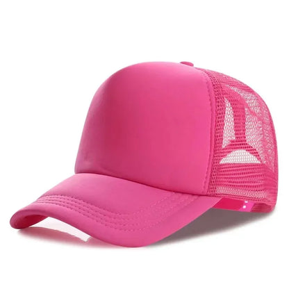 Unisex Cheaper 5 Panel Trucker Hat For Adult Summer Net Baseball Cap Men Women Blank Mesh Adjustable Sun Hat Visor