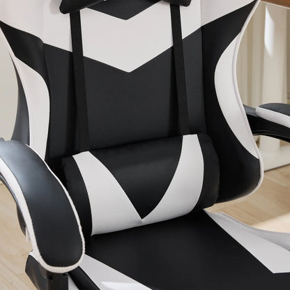 Ergonomic Gaming Chair 360° Reclining Office Chair with Footrest, Adjustable Height Racing Chair with Lumbar Support and Headrest