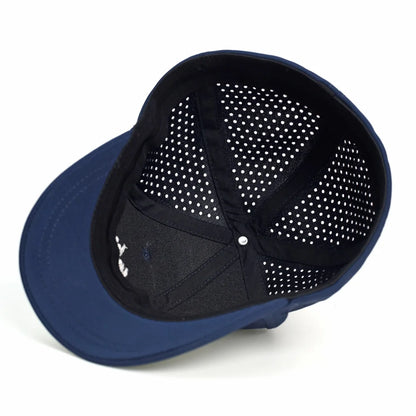 Baseballcap mit kurzem Mesh-Schirm, hinten geschlossen, für Damen und Herren, atmungsaktiv, Snapback-Cap, anliegender Dad Hat, verstellbar, einfarbig, im Trucker-Stil