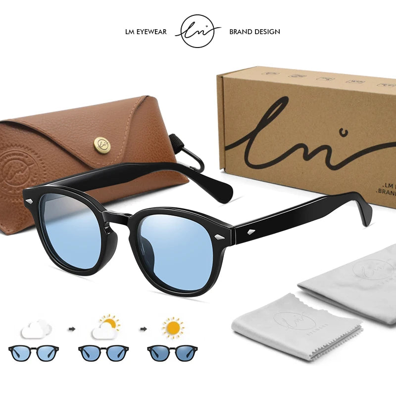 LM NEW Fashion Photochromic Sunglasses Women Men Polarized Blue Eyewear Drivign Outdoor UV Protection Eyewear gafas de sol mujer