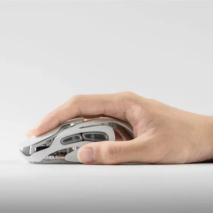Angry Miao Infinity Gaming Wireless Mouse, Ultralight Metal Gaming Mouse, PAW3950 30K DPI, Hot-Swappable Dual 8K Tri-Mode Bluetooth & Wired Mouse