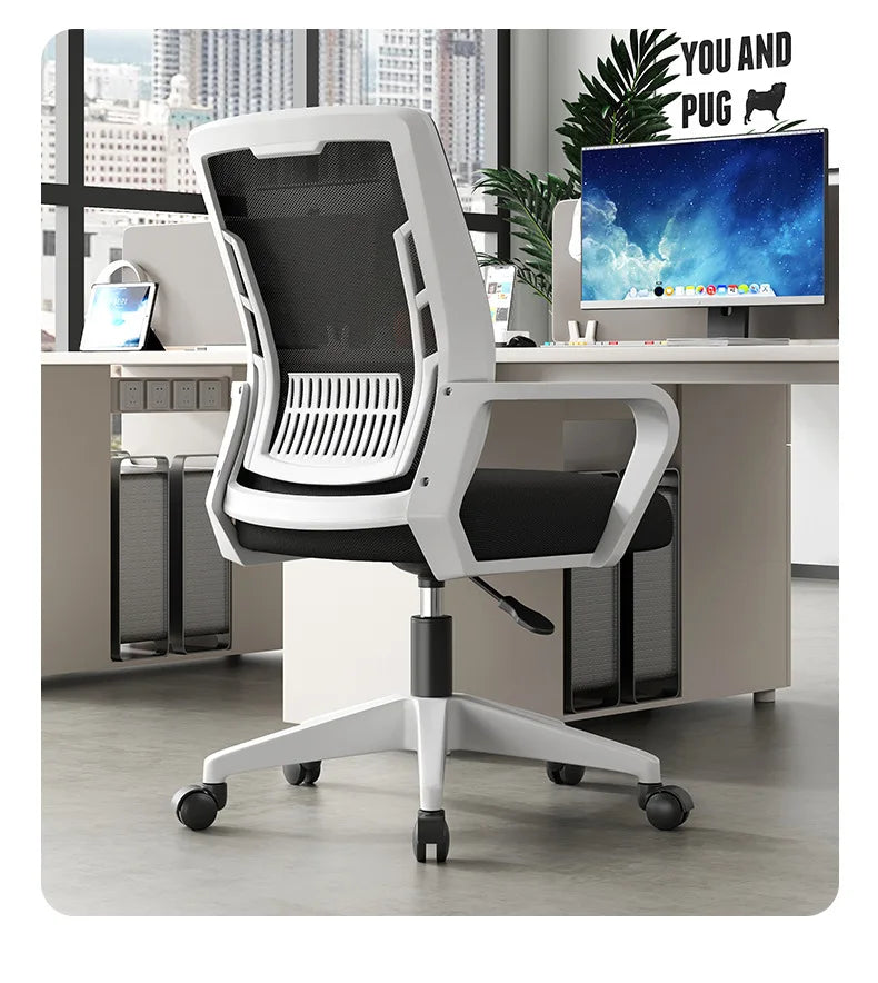 Home Office Ergonomic Seat Backrest: Liftable, Swivel, Waist Rest, Headrest, Gaming Chair