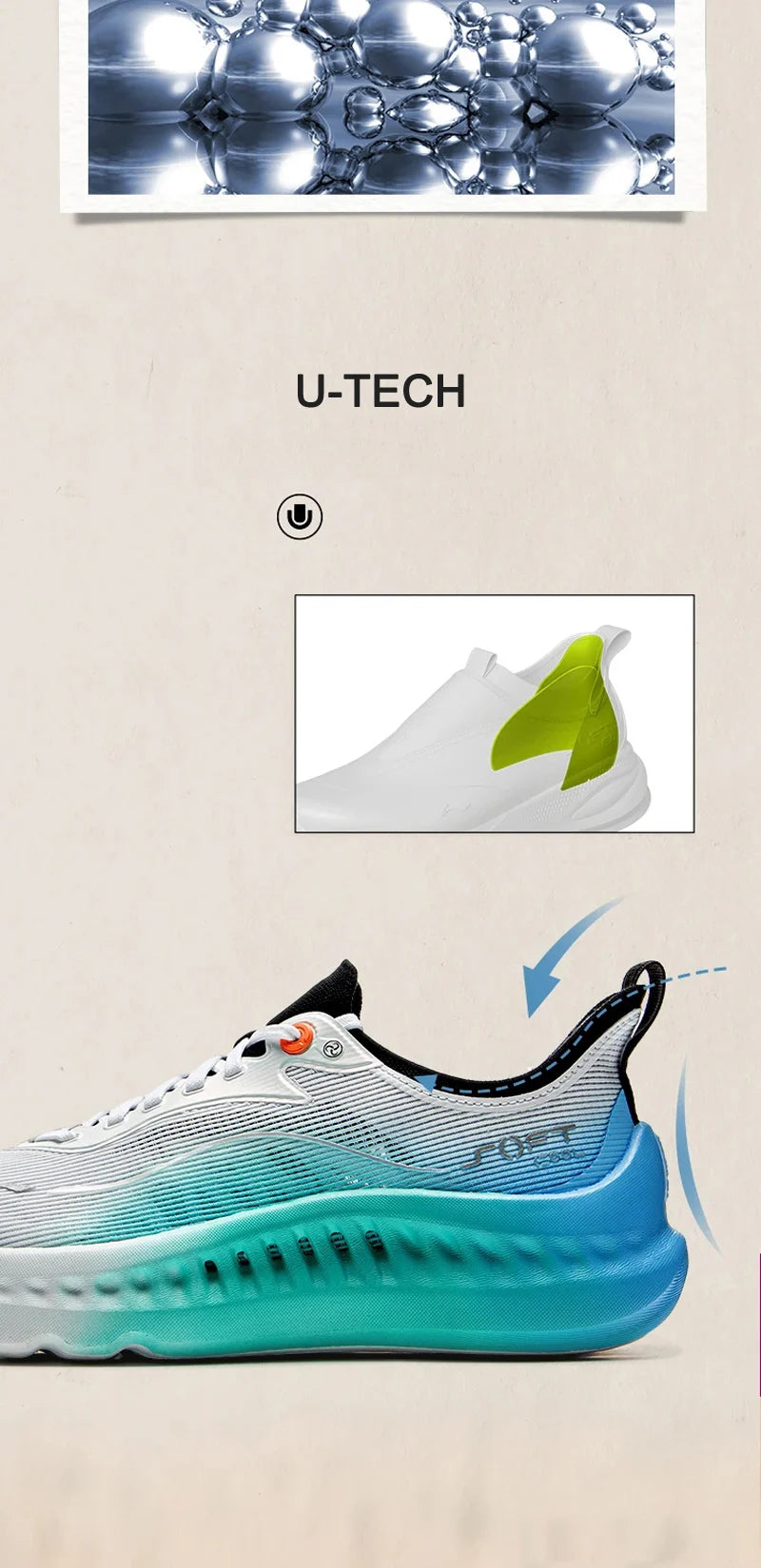 Li-Ning moški čevlji SOFT COOL 2 Lifestyle s tehnologijo COMFOAM MAX Cushion, COOL SHELL, dihanjem in podporo – LiNing casual superge AGLV009