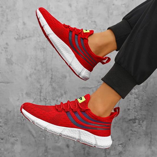 Men's Casual Sports Shoes Breathable Lightweight Sneakers Anti-Slip Flats Outdoor Running Walking Tennis Athletic Jogging Shoes
