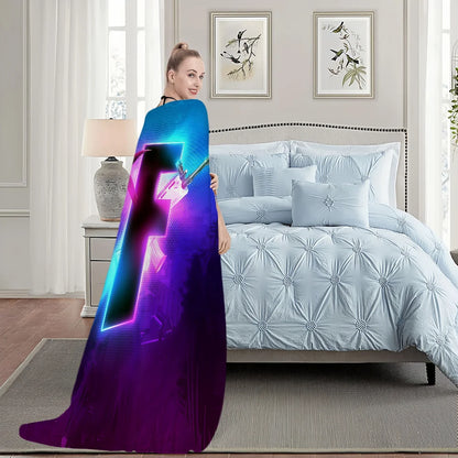 F-Fortnite Logo Game Blanket Soft Throw Blanket for Picnic Bed Sofa Home Bedroom Cozy Warm Comfortable