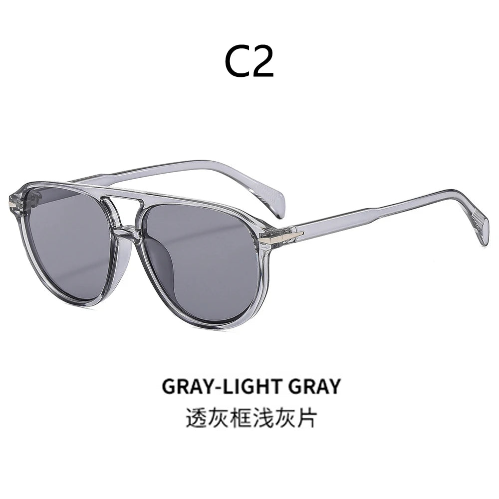 BOYSEEN Beach Sunglasses Man Summer Orange Sun Glasses UV400  Can Do Prescription Glasses Big Frame Blue Eyewear