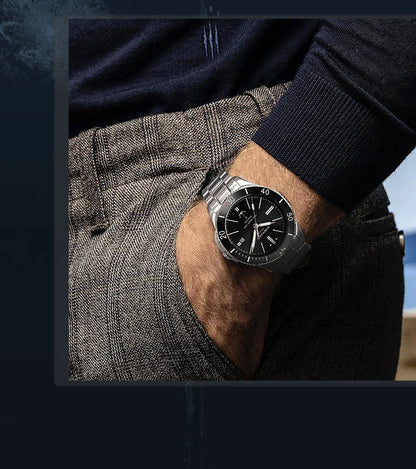 NORTH EDGE 42mm Men Mechanical Wristwatch Luxury Sapphire Glass MIYOTA 8215 Automatic Watches 10bar Waterproof Watch Men ANCHOR