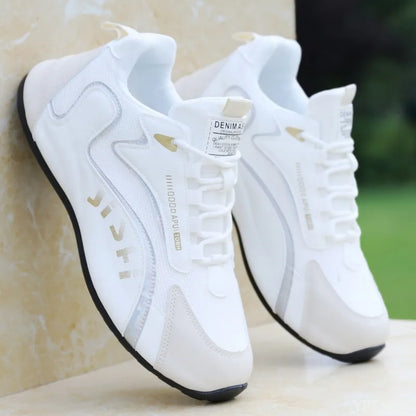 Zapatos casuales para hombre de talla grande, para primavera y otoño, con suela gruesa para aumentar la altura; tendencia de nicho; versátiles; zapatos deportivos planos para hombre