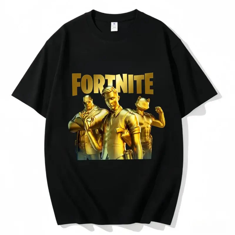 Fortnite Crew Neck T-Shirt Unisex Adult Game Dance Fashion New Pure Cotton Short Sleeve Tops Perfect for Casual Wear Vacations