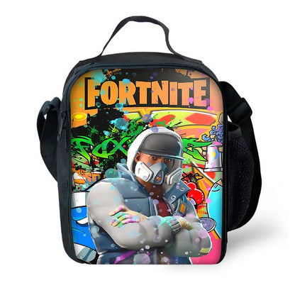 Classic Game Fortnites Child Insulated Large Capacity Bag for Boy Girl Student Outdoor Picnic Resuable Thermal Cooler Lunch Box