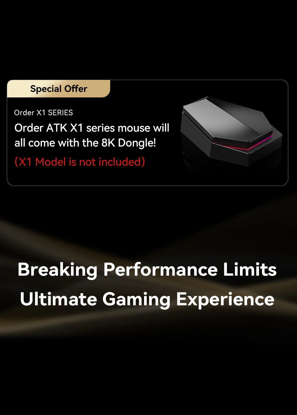 ATK Blazing Sky X1 Wireless Gaming Mouse, 8K Polling Rate, PAW3950 Ultra Sensor, 32,000 DPI, Tri-Mode Bluetooth & 2.4GHz Lightweight FPS Gaming Mouse