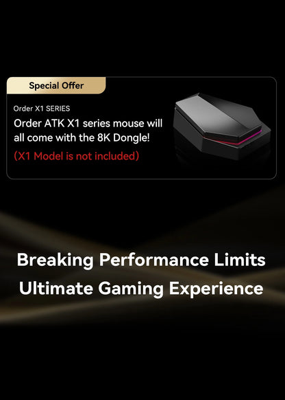 ATK Blazing Sky X1 Wireless Gaming Mouse, 8K Polling Rate, PAW3950 Ultra Sensor, 32,000 DPI, Tri-Mode Bluetooth & 2.4GHz Lightweight FPS Gaming Mouse
