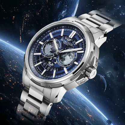 BORIAGE(BOAIJIUA) Automatic Mechanical Watch Creative Starry Sky Watch Water Resistant  Mechanical Watches Birthday Gift for Men