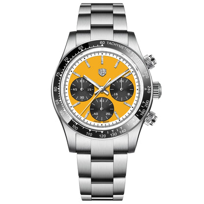 Rossitimi Casual Elegance Men Quartz Watch  Light Luxury Premium Stainless Steel Sapphire Small Three-Pin Luminous Diving Watch