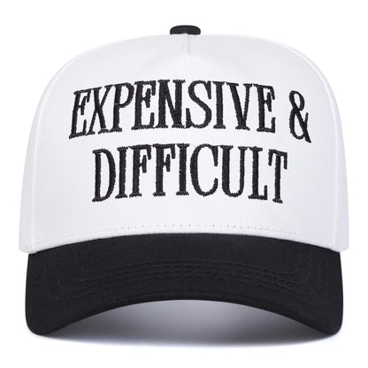 Unisex EXPENSIVE DIFFICULT Letter Embroidery Baseball Caps Spring Autumn Outdoor Adjustable Casual Hats Sunscreen Hat Sports Cap