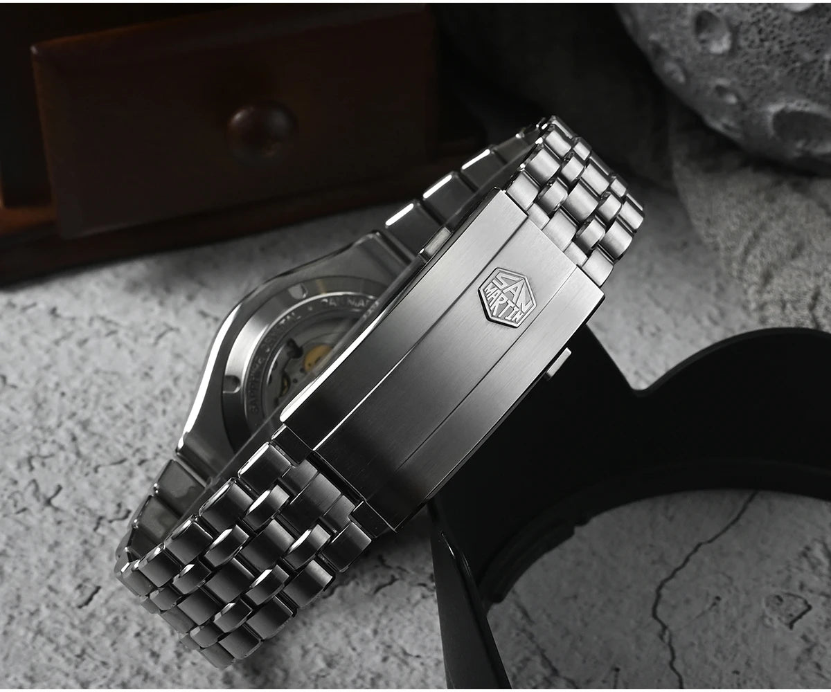 San Martin 40mm Men's Luxury Diver Watch Miyota 9015 Enamel Sunburst Dial Automatic Mechanical Wristwatch Waterproof 200m SN0148