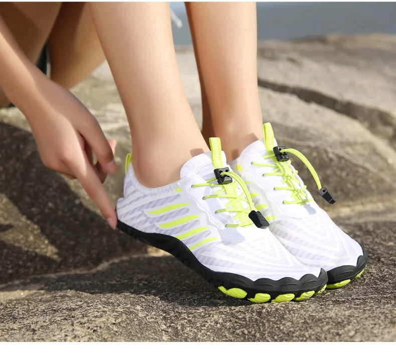 Uomo Donna Scarpe da acqua Scarpe acquatiche Scarpe drenanti Sport da spiaggia Sandali da nuoto Asciugatura rapida Canottaggio A piedi nudi Immersioni Pesca Surf Sneakers