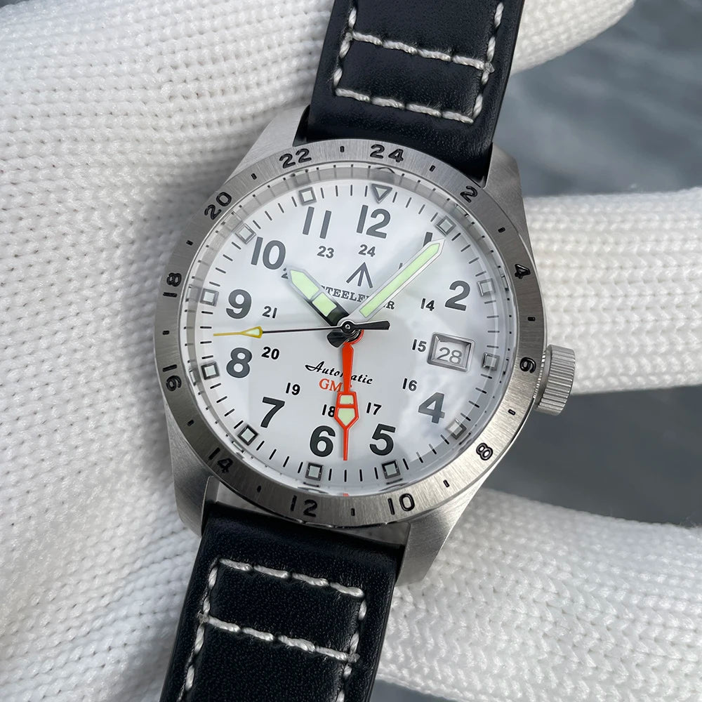 STEELFLIER Official SF792 GMT Mechanische Armbanduhr NH34 Uhrwerk Super BGW9 C3 Leuchtmasse 200M wasserdichte Luxus-Taucheruhr für Herren