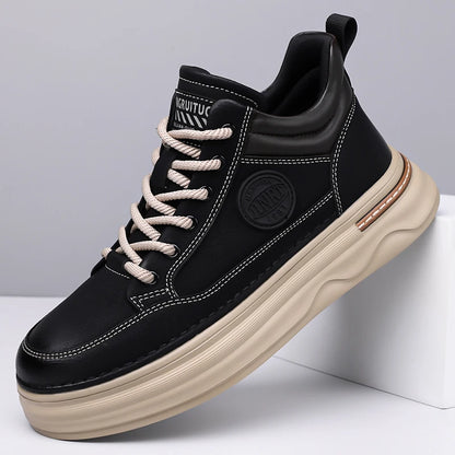 Pantofi Oxford casual pentru bărbați, din piele, cu talpă groasă, la modă, pentru exterior, fără toc, de calitate superioară, pantofi Oxford realizați manual, pentru plimbare
