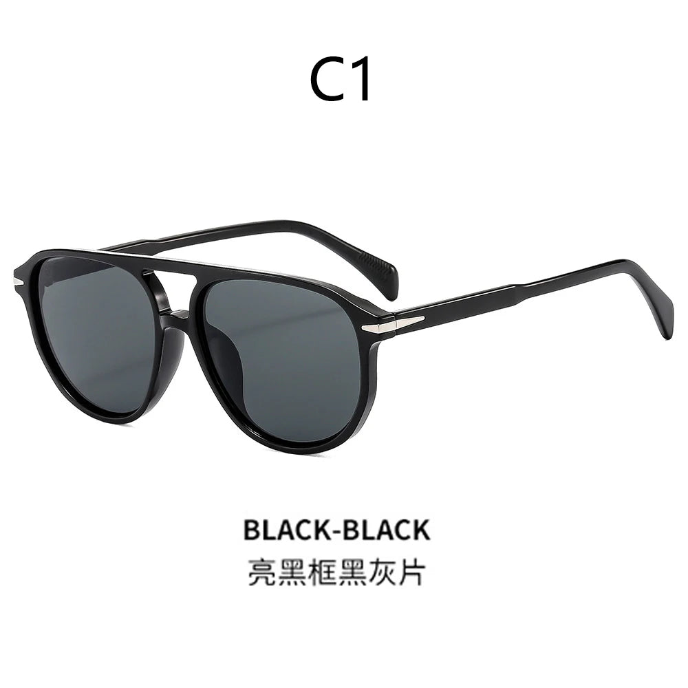BOYSEEN Beach Sunglasses Man Summer Orange Sun Glasses UV400  Can Do Prescription Glasses Big Frame Blue Eyewear