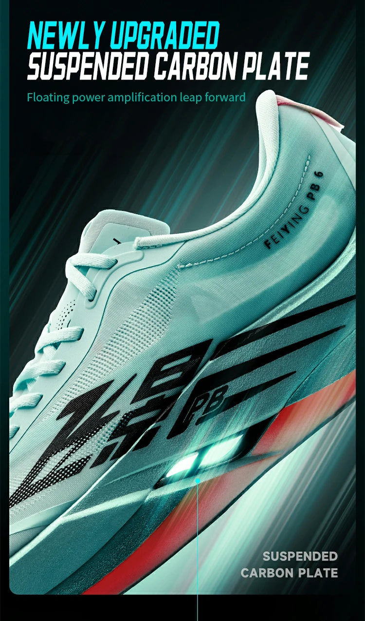 QIAODAN Feiying PB6.0 Herenhardloopschoenen Professionele marathon-hardloopschoenen met volledig opgehangen koolstofplaat QDB023261299