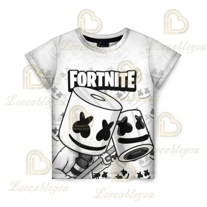 Cartoon Fortnite New Summer Children T Shirt 3D Printed Boys Girls Streetwear Adults Kids Clothes Funny Tee O-Neck Tops