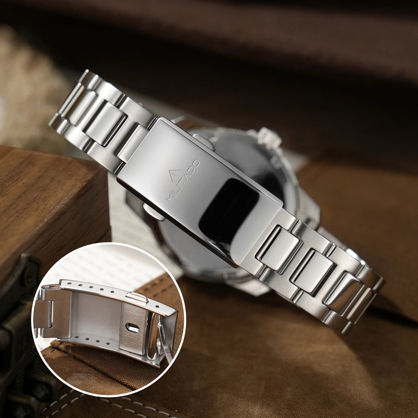 MILITADO ML25 VH31 Sweep Second Quartz Watch Men Swiss Ronda 515 Movement 200m Sapphire Crystal Ceramic Bezel 316L Steel Watches