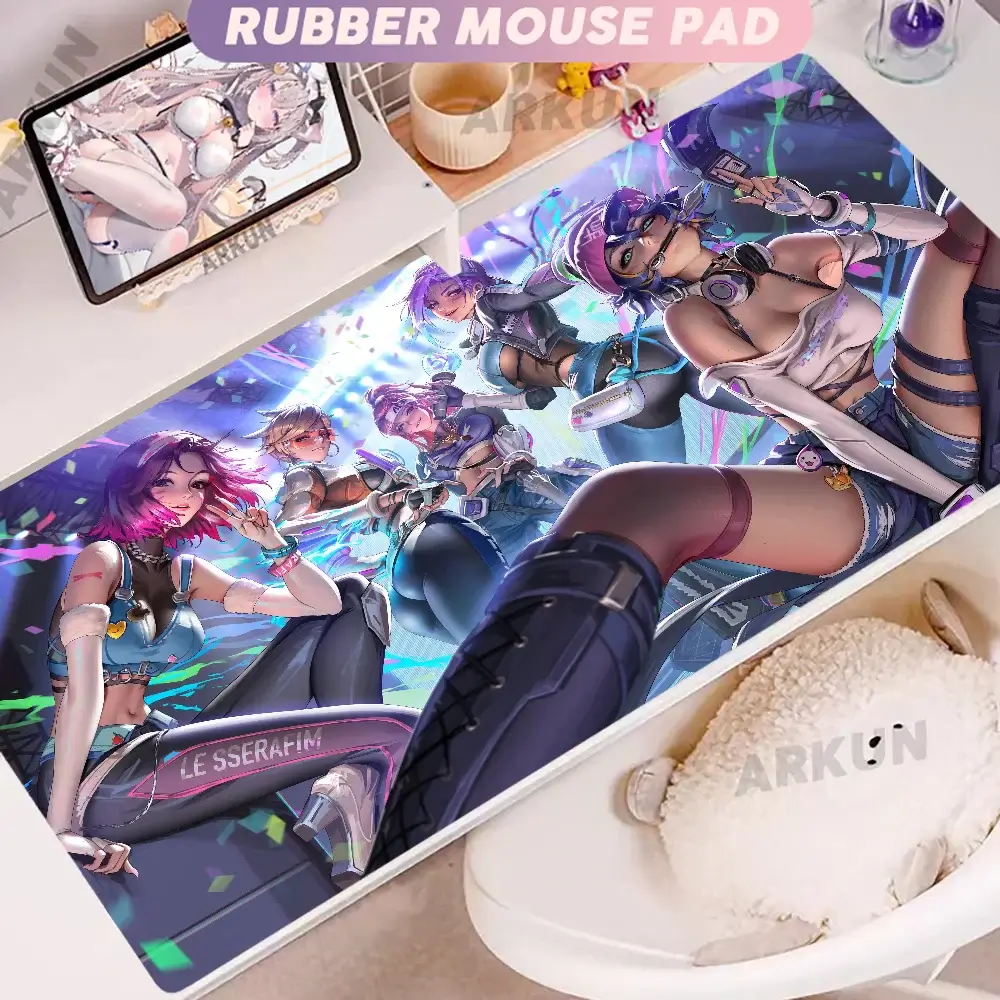 Fashion Large FPS 900x400 Anime Gaming Girl Overwatch Laptop Office Rubber Soft Desk Mat Gaming Mousepad Xxl