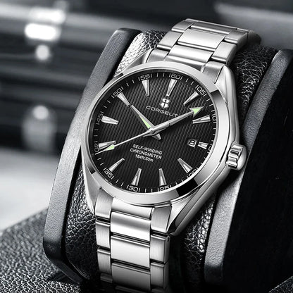 Luxury NH35 Corgeut Watch Men's 41mm Sport Clock Automatic Mechanical Wristwatch Sapphire Steel Band