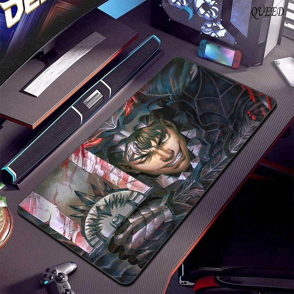 Gaming Accessories Varmilo Keyboard Computer Mousepad CS GO LOL Mouse Pad Berserk Guts Anime Dywan Gamer 900X400 XXL Desk Mats