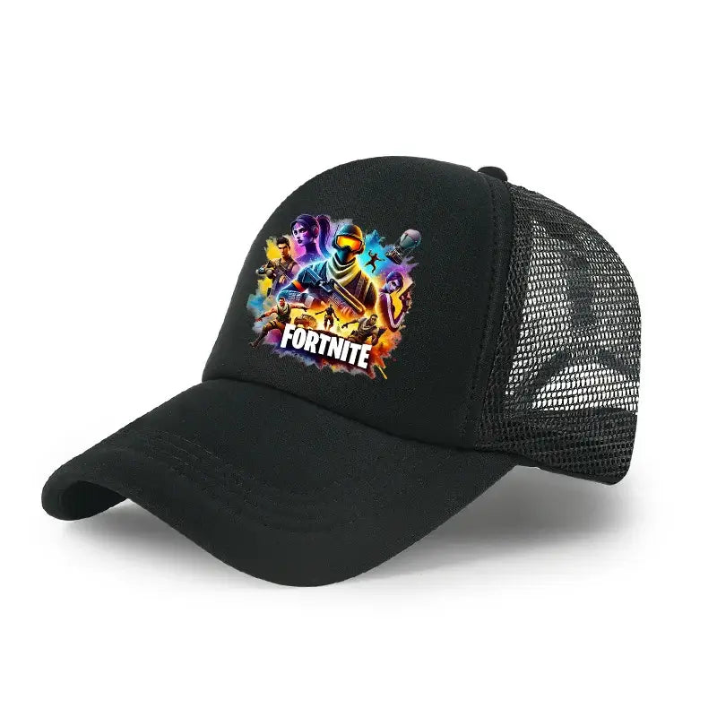 Fortnite Baseball Cap Cartoon Game Printed Hat Kids Summer Breathable Mesh Hat Adjustable Peaked Cap Children’s Birthday Gift