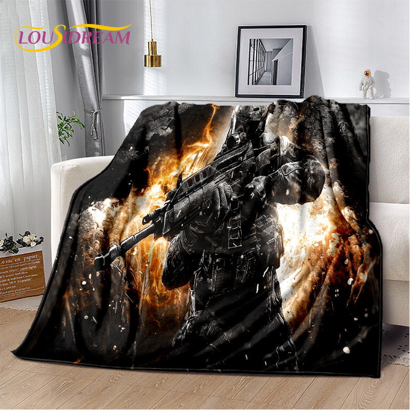 COD 3D, manta suave de felpa para gamers de Call of Duty, manta de franela para sala de estar, dormitorio, camas, sofá y oficina