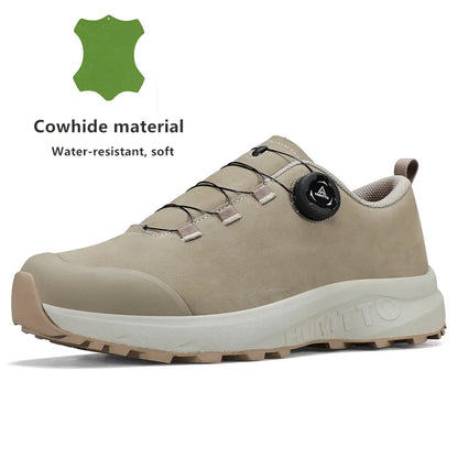 Pantofi din piele HUMTTO pentru bărbați, pentru iarnă, camping și activități în aer liber, pantofi sport pentru bărbați, bocanci de trekking respirabili, adidași antiderapanti pentru drumeții