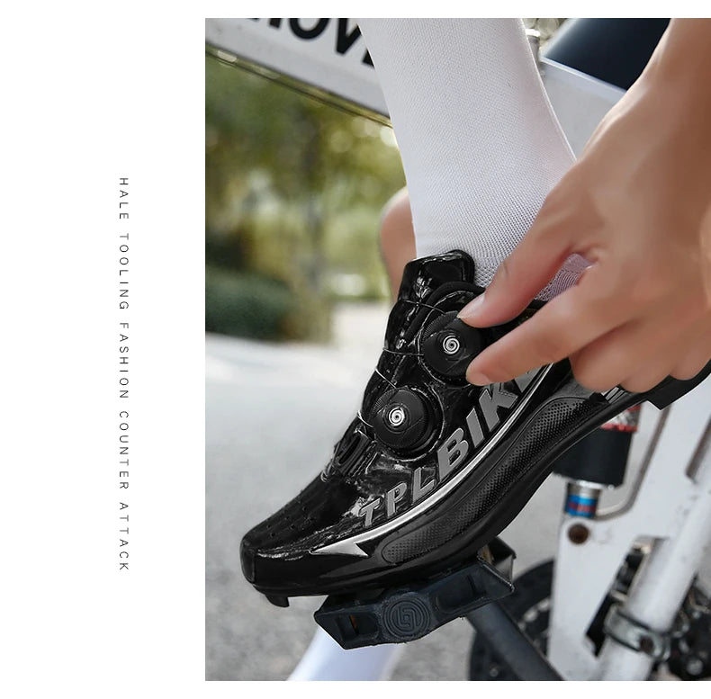 New Men’s and Women’s Bicycle Shoes Outdoor Cycling Shoes with Three Functional Soles Professional Training Shoes
