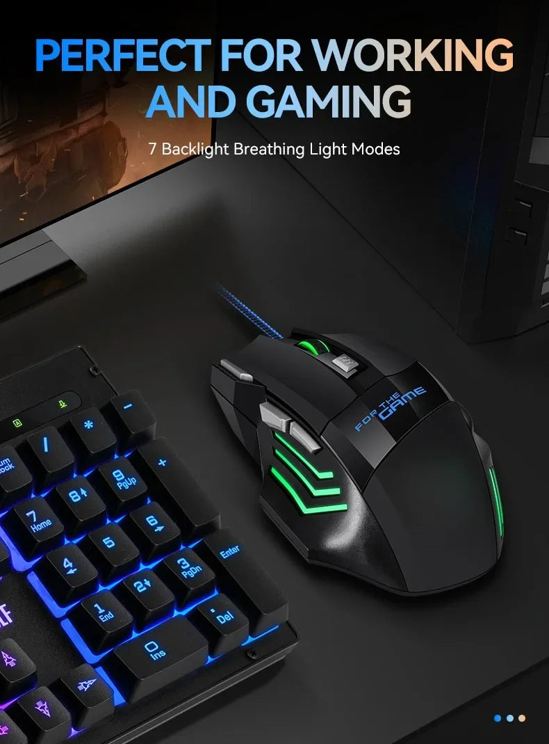 G6 kabelgebundene USB-Gaming-Maus mit 7 Tasten, Scrollrad, 5500DPI einstellbarem optischem Sensor und ergonomischem E-Sport-Design für Laptop, PC, Xiaomi