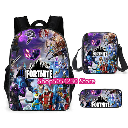 Fortnited 3-teiliges Rucksack-Set für Jungen – Victory Game, 16 Zoll, wasserabweisender Vorschul-Rucksack, cooler Grundschulrucksack