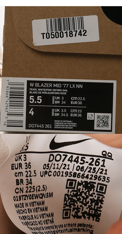 Nike Official Genuine BLAZER Pioneer Women's High-Top Sports Casual Shoes DO7445-261