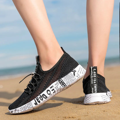 Men and Women Aqua Shoes, Wading Water Upstream Outdoor Sports Beach Sneakers, Canyoning Camping Amphibious River Tracing Creek