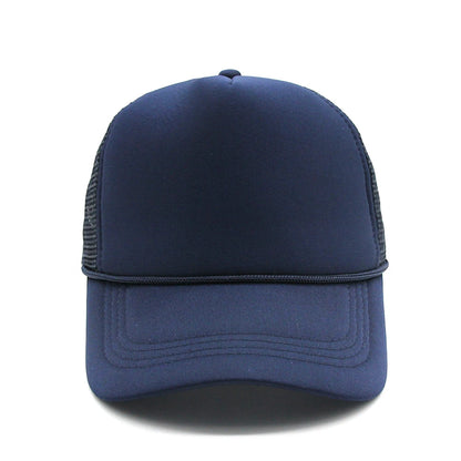 5 panel Trucker Caps Men Women Plain Blank Foam Mesh Baseball Cap With Rope Summer Breathable Outdoor Sport Sun Visor Hats