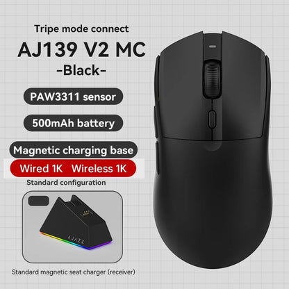 Bežični miš AJAZZ AJ139Pro/AJ139V2MC PMW3395/PAW3311 čipset 12000-26000Dpi profesionalni gaming miš