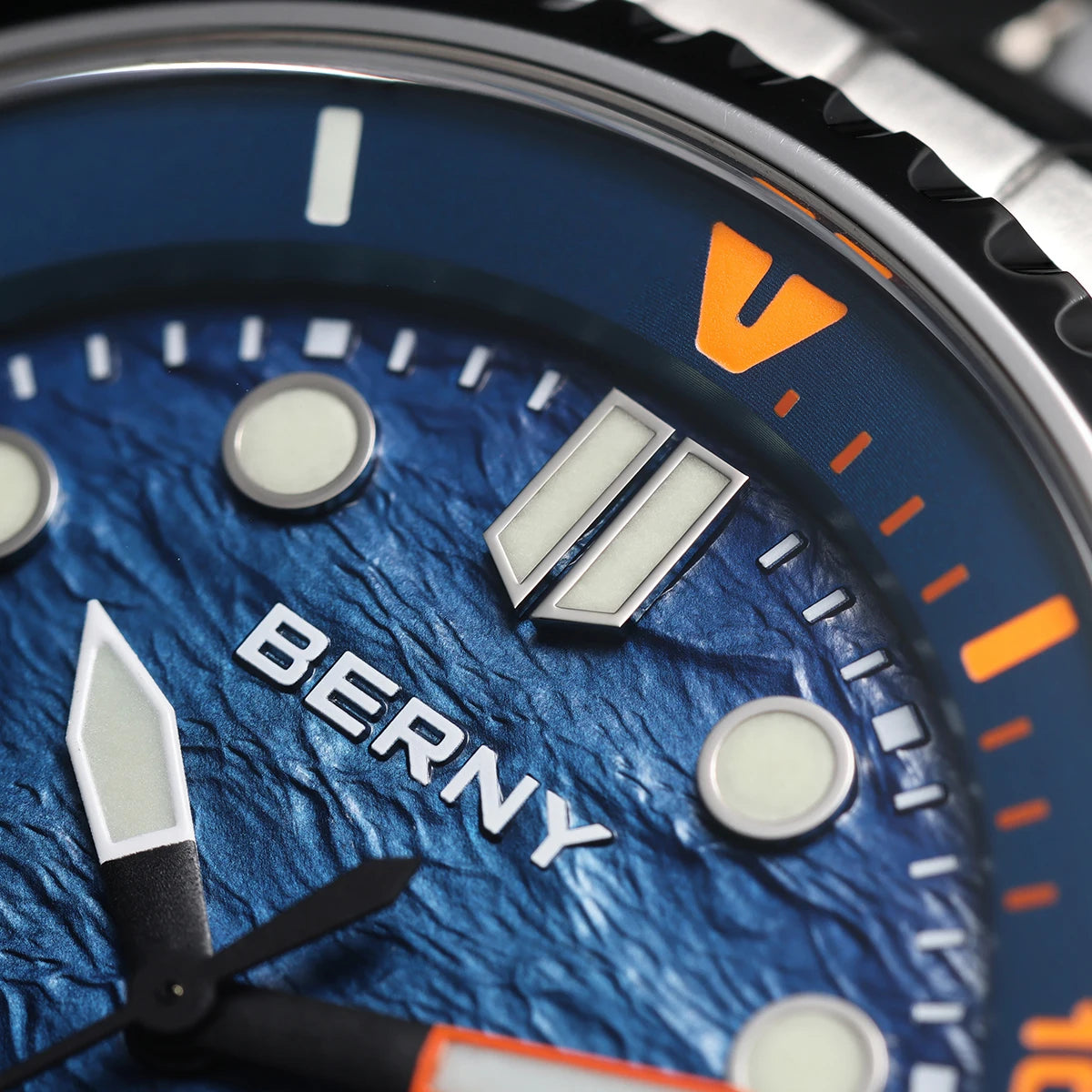 BERNY Diver Automatic Watches Men's Luxury Sapphire 316L Stainless Steel Mechanical Watch 42MM 200M Waterproof Diving Men Watch