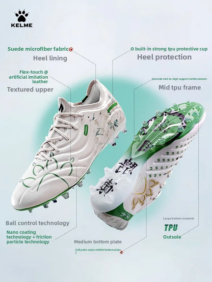 Kelme moški nogometni čevlji za odrasle Mg s kratkimi špicami za trening na umetni travi, nogometni čevlji za notranjo uporabo s protizdrsno podlago
