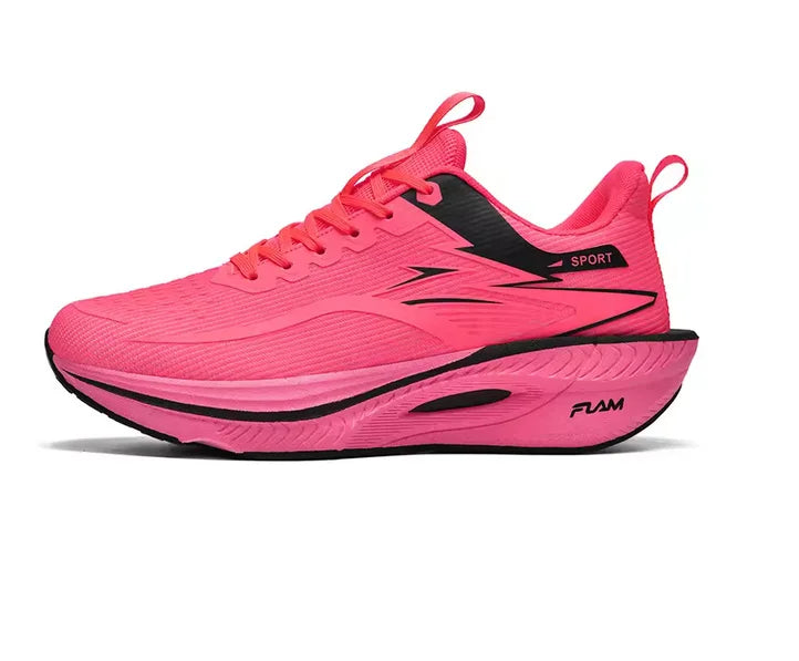 Scarpe sportive da running Marathon da uomo, con piastra in carbonio, cuscino d’aria, traspiranti e leggere, sneakers atletiche da donna comode e antiscivolo