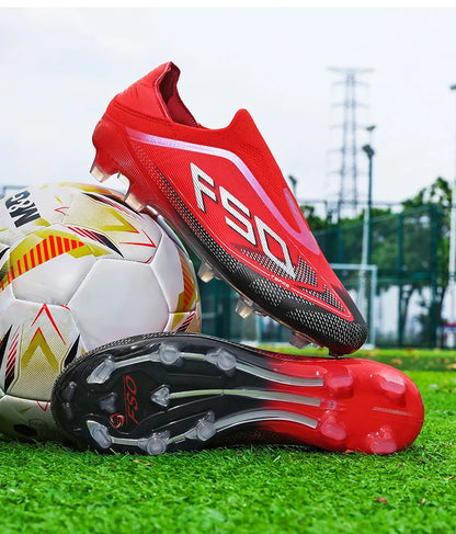 New Men Football Boots Non-Slip Outdoor Sneakers Match Grass Cleats High-quality Soccer Shoes Futsal Hot-selling High-top Light