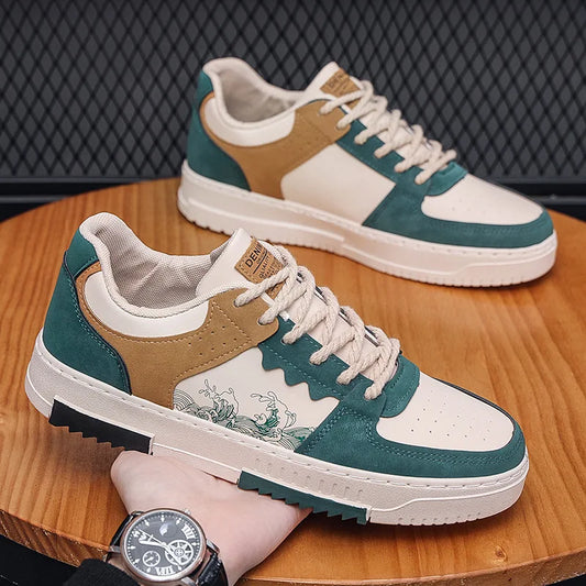 Autumn New Men's Casual Shoes Outdoor Breathable Flat Shoes Fashion Lace-Up Sneakers Men Comfort Trendy Sports Shoes Zapatillas