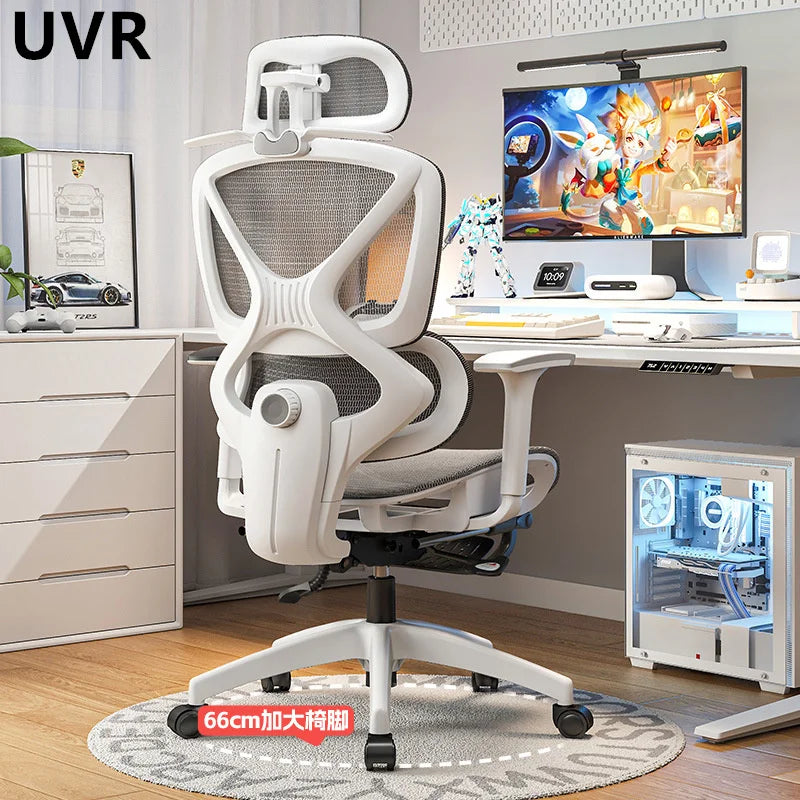 UVR Reclining Boss Chair Sedentary Comfort Mesh Staff Sedentary Comfort Ergonomic Design Backrest Stool Game Office Chair