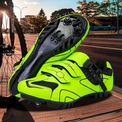 Pantofi de ciclism MTB neutri, compatibili cu pantofii de ciclism de șosea Pelaton, pantofi sportivi de ciclism pentru bărbați, cu design cu benzi reflectorizante