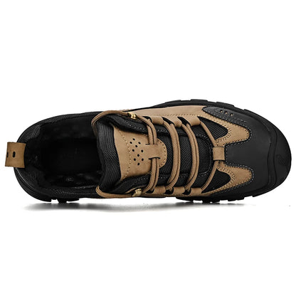 HIKEUP Comode scarpe da trekking da uomo, scarpe da uomo impermeabili con suola in gomma, scarpe da escursionismo resistenti all’usura e antiscivolo