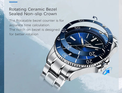 NORTH EDGE 42mm Men Mechanical Wristwatch Luxury Sapphire Glass MIYOTA 8215 Automatic Watches 10bar Waterproof Watch Men ANCHOR